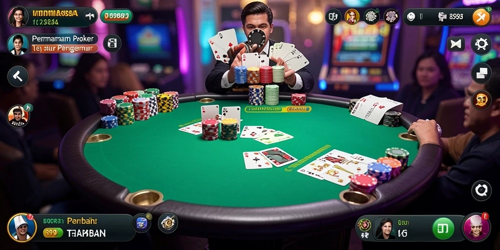 Screenshot gameplay Poker yang mendebarkan di 898A.