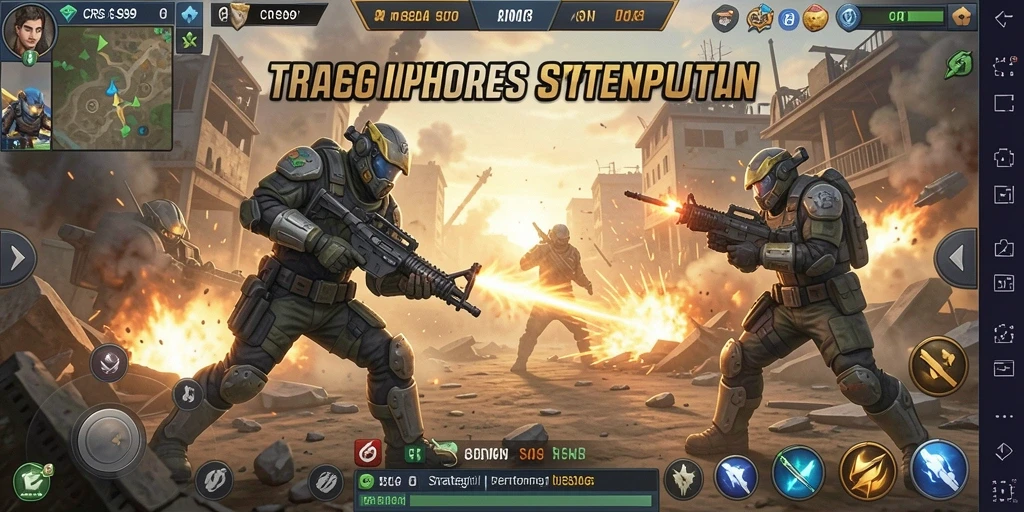 Tampilan gameplay menarik di <strong>CRS99</strong>, menunjukkan pertempuran strategis yang intens.