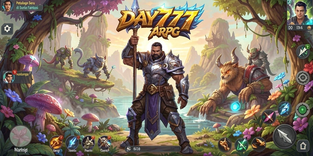 Tampilan visual gameplay memukau dalam petualangan ARPG.
