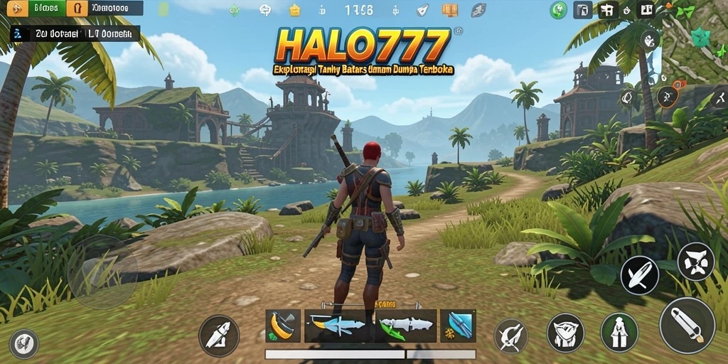 Screenshot gameplay HALO777 yang menunjukkan petualangan di dunia terbuka.