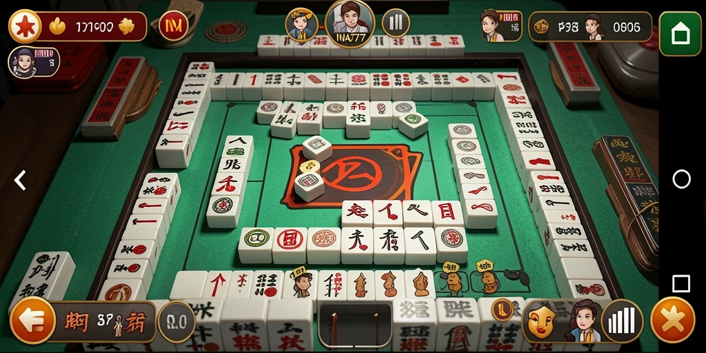 Tampilan gameplay yang mengasyikkan dari game Mahjong INA777.