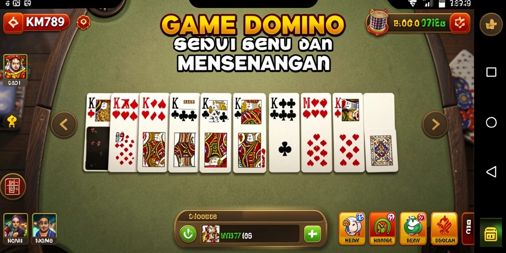 Tampilan menarik dan seru dalam gameplay Domino KM789.