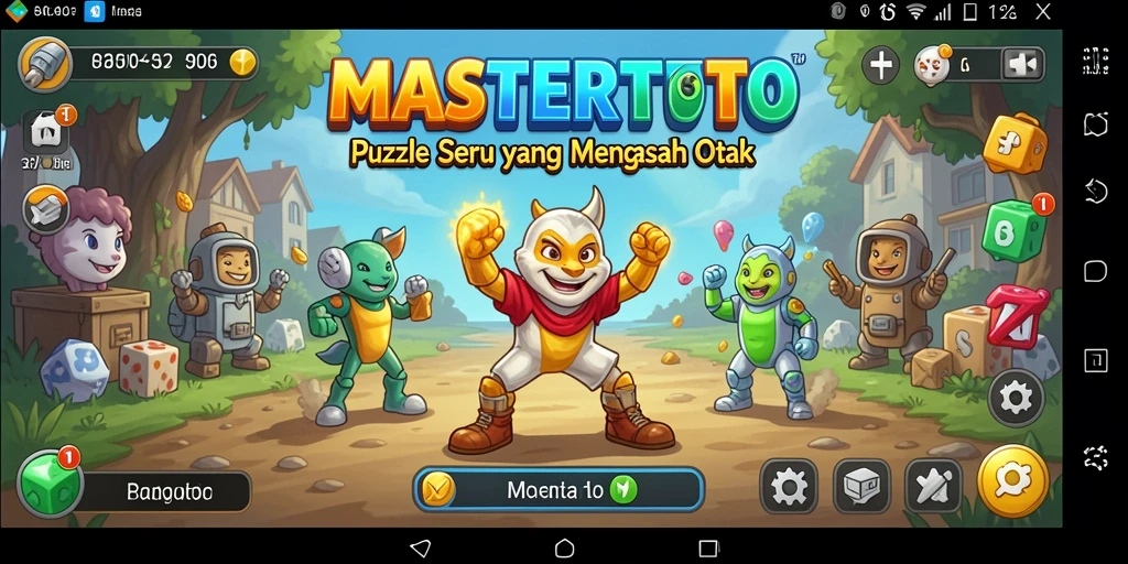 Tampilan gameplay seru MASTERTOTO dalam menyelesaikan puzzle.