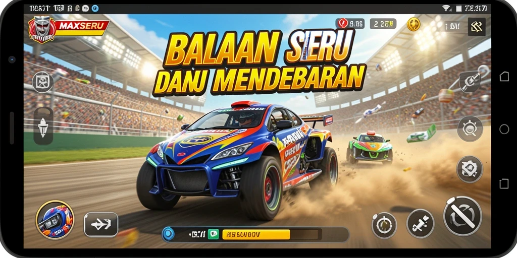 Gameplay seru dan mendebarkan di MAXSERU dengan trek yang bervariasi.