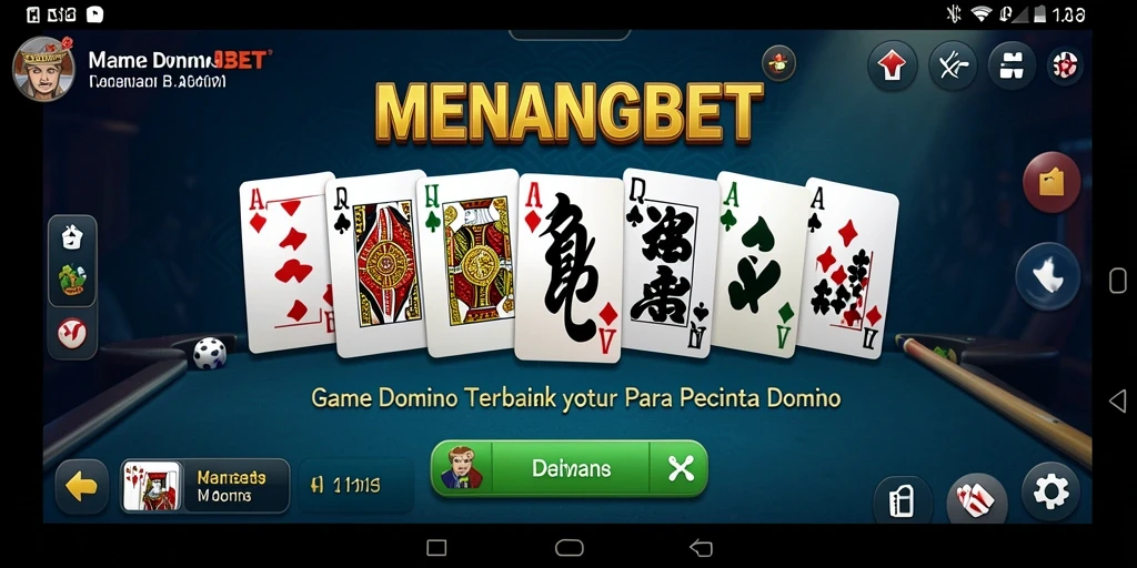 Tampilan gameplay <strong>MENANGBET</strong> yang seru dan menantang dalam permainan Domino.