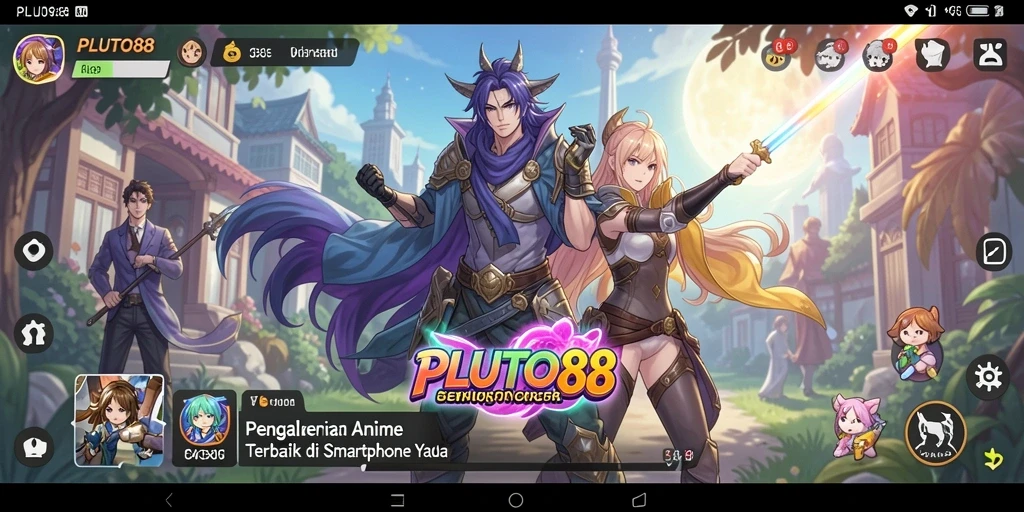 Tampilan gamplay seru dari PLUTO88 dengan karakter Anime yang memukau.