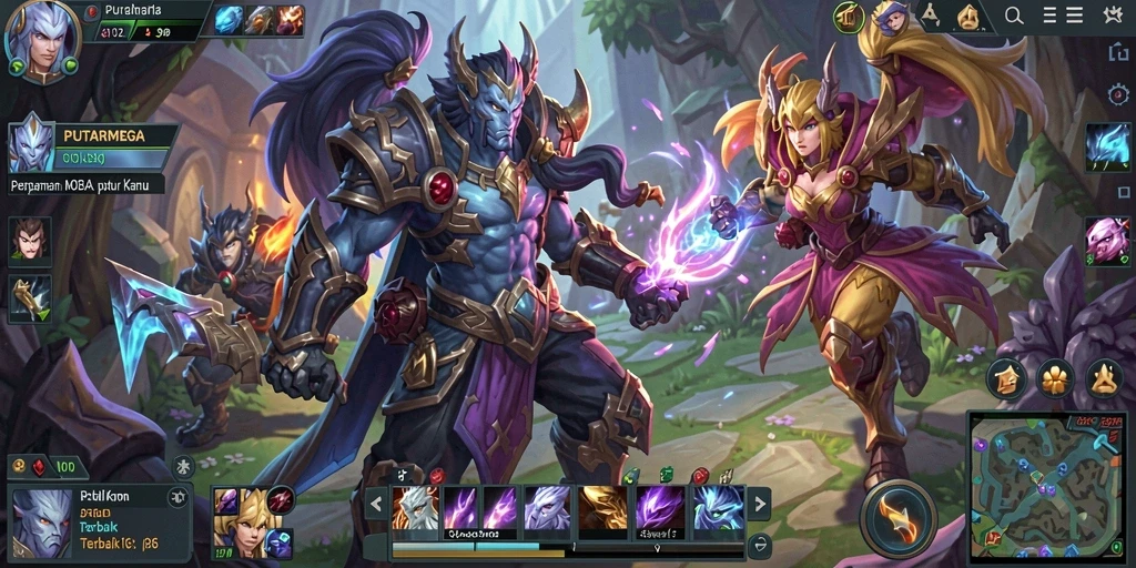 Gameplay seru PUTARMEGA dengan karakter dan strategi menarik.