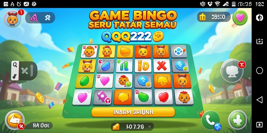 Tampilan gameplay seru Bingo di QQ222 dengan fitur interaktif.