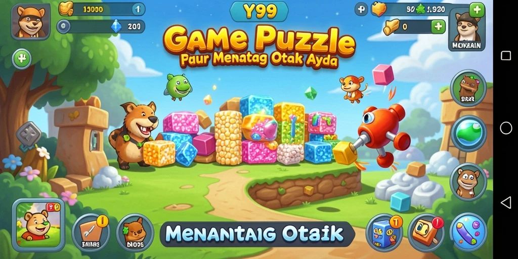 Screenshot gameplay Y89 menampilkan tantangan Puzzle yang menarik.